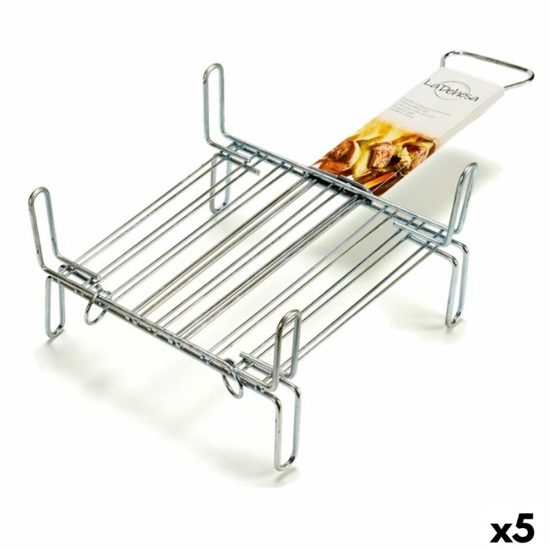 Grill Double 25 x 25 cm Verzinkter Stahl (5 Stück)