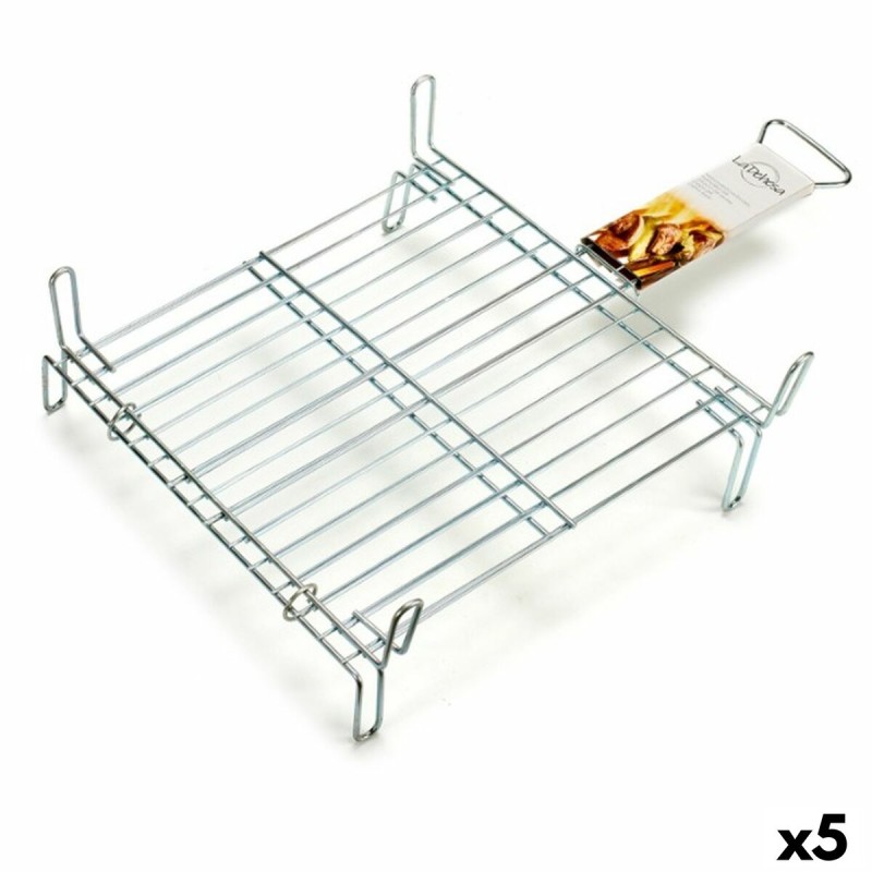 Grill Double 40 x 40 cm Verzinkter Stahl (5 Stück)