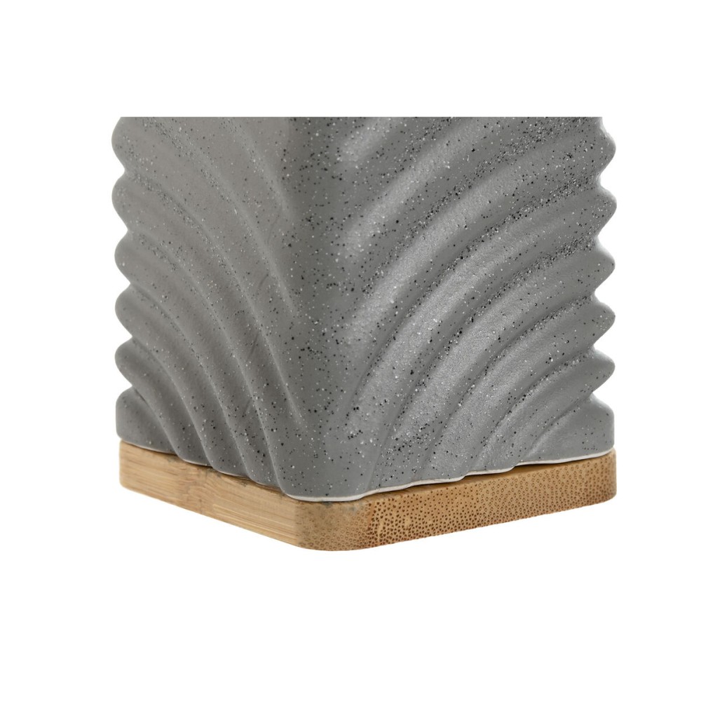 Zahnbürstenhalter Home ESPRIT Grau Creme Bambus Dolomite 7 x 7 x 12 cm (2 Stück)
