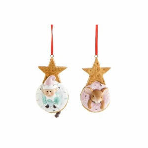 Dekoration zum Aufhängen DKD Home Decor Weihnachten Harz (2 pcs) (5.5 x 5 x 9 cm)