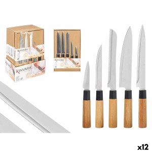 Messerset Kinvara SJ6533B Braun Metall Bambus (12 Stück)
