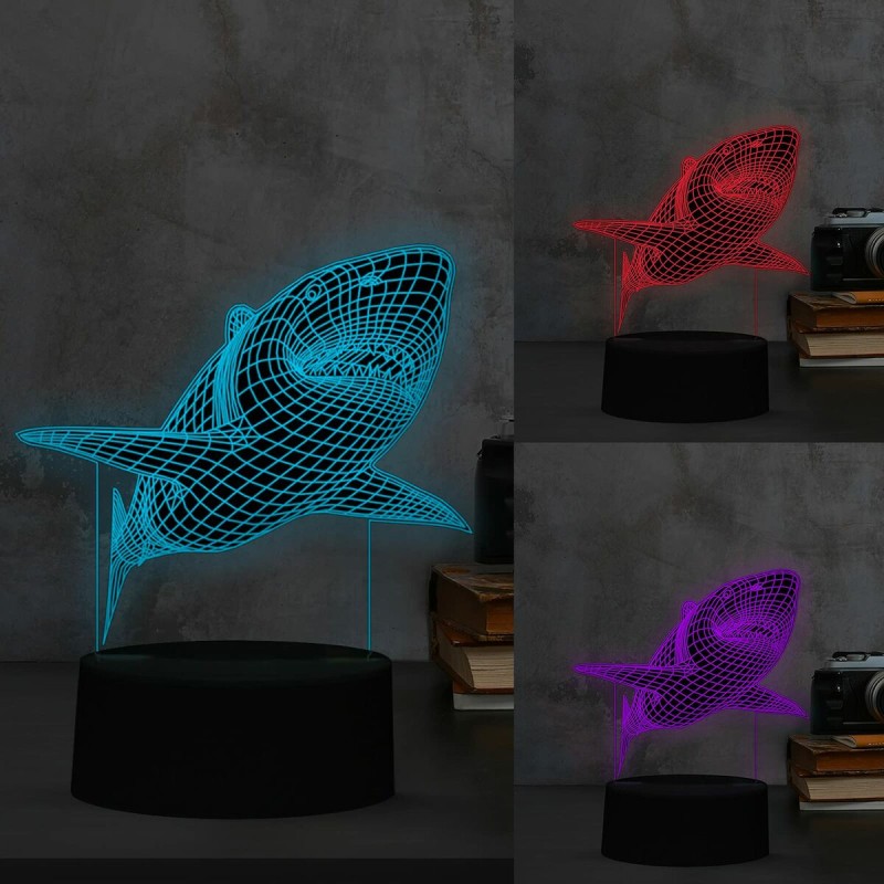 Lampe LED iTotal 3D Requin 12,1 x 4 x 20,7 cm Plastique 21 cm