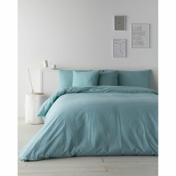 Housse de Couette Naturals LINO BLANCO Vert 143 x 200 cm