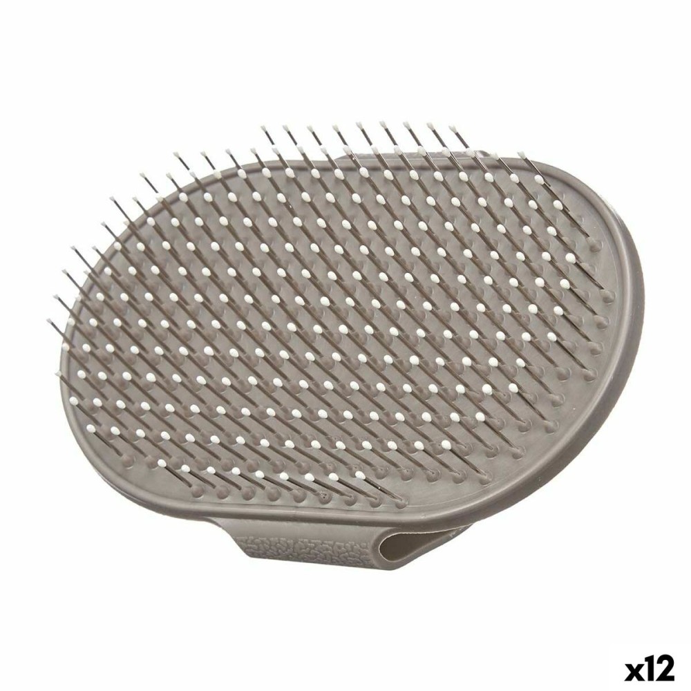 Brosse pour Chiens Mascow 335 Gris 13 x 3,5 x 10 cm (12 Unités)