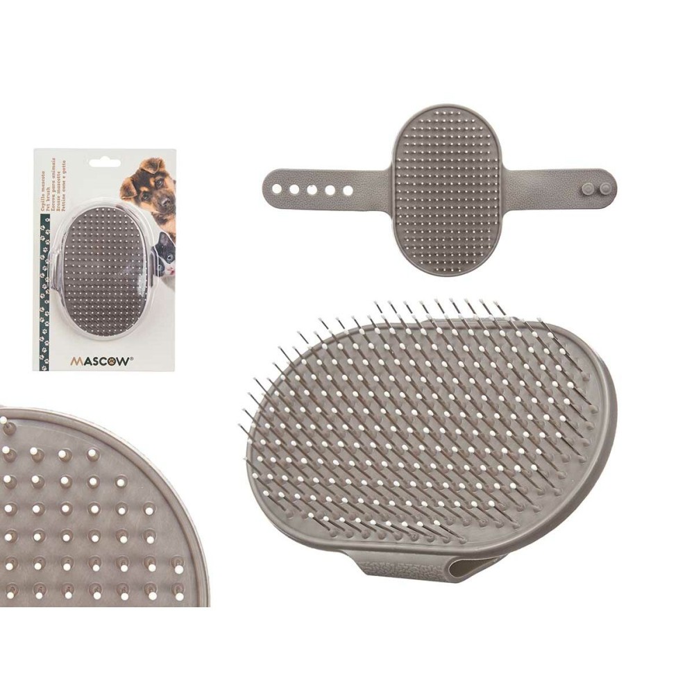 Dog Brush Mascow 335 Grey 13 x 3,5 x 10 cm (12 Units)