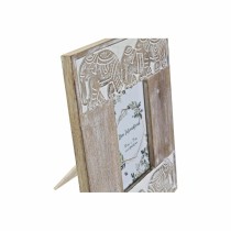 Photo frame DKD Home Decor Crystal Elephant Brown White Mango wood Indian Man (23 x 1,5 x 28 cm)