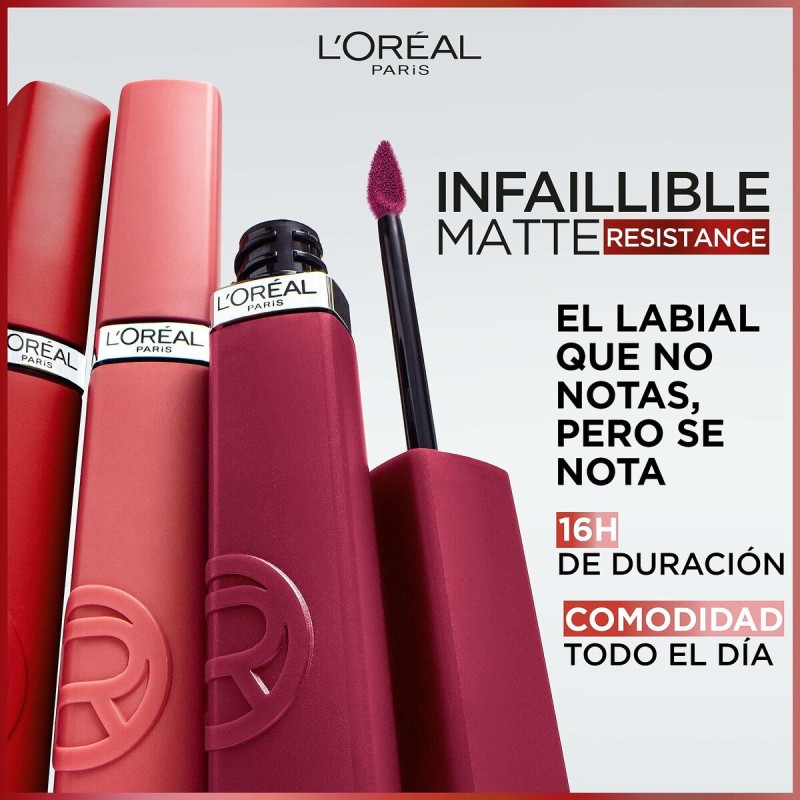 Rouge à lèvres liquide L'Oreal Make Up Infaillible Matte Resistance Snooze your ala Nº 115 (1 Unités)