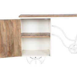 Console DKD Home Decor Blanc Marron Métal 165 x 35,5 x 83,8 cm