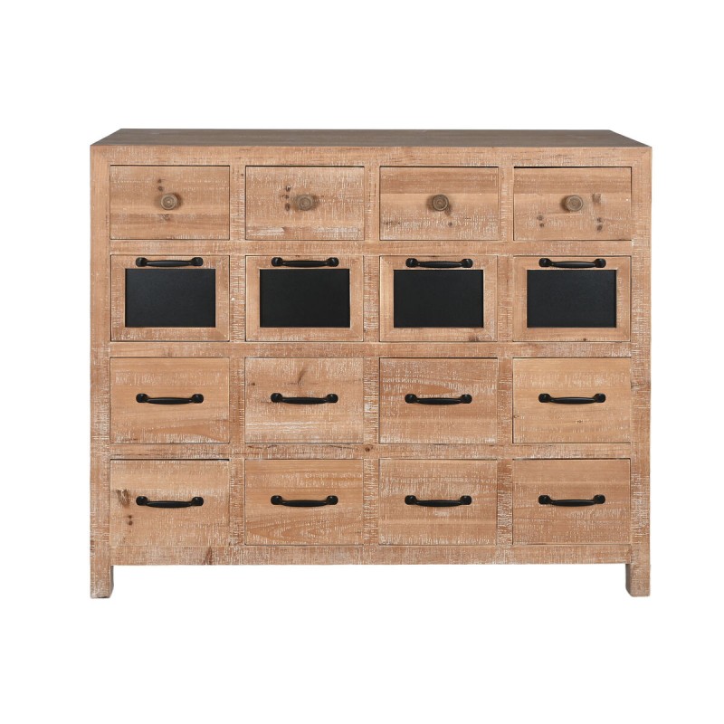 Chest of drawers Home ESPRIT Black Natural Metal Fir Cottage 110 x 40 x 92,5 cm