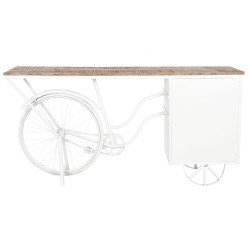 Console DKD Home Decor Blanc Marron Métal 165 x 35,5 x 83,8 cm