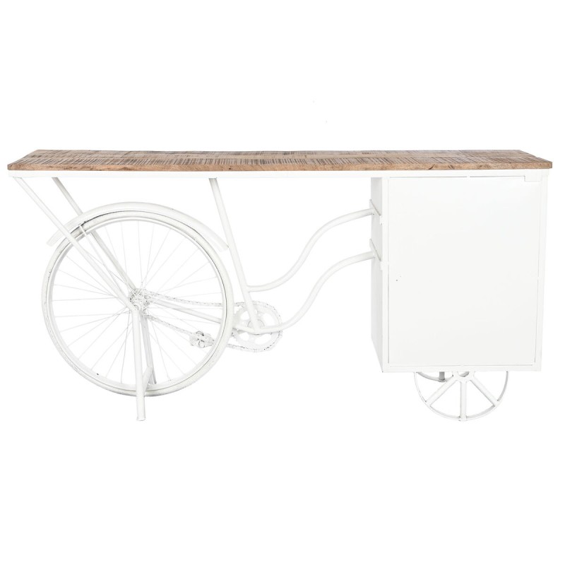 Console DKD Home Decor Blanc Marron Métal 165 x 35,5 x 83,8 cm