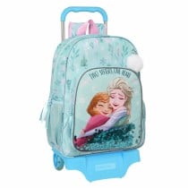 School Bag Frozen One heart Turquoise Green 33 x 42 x 14 cm