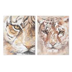 Painting Home ESPRIT Colonial Tiger 80 x 3,7 x 100 cm (2 Units)