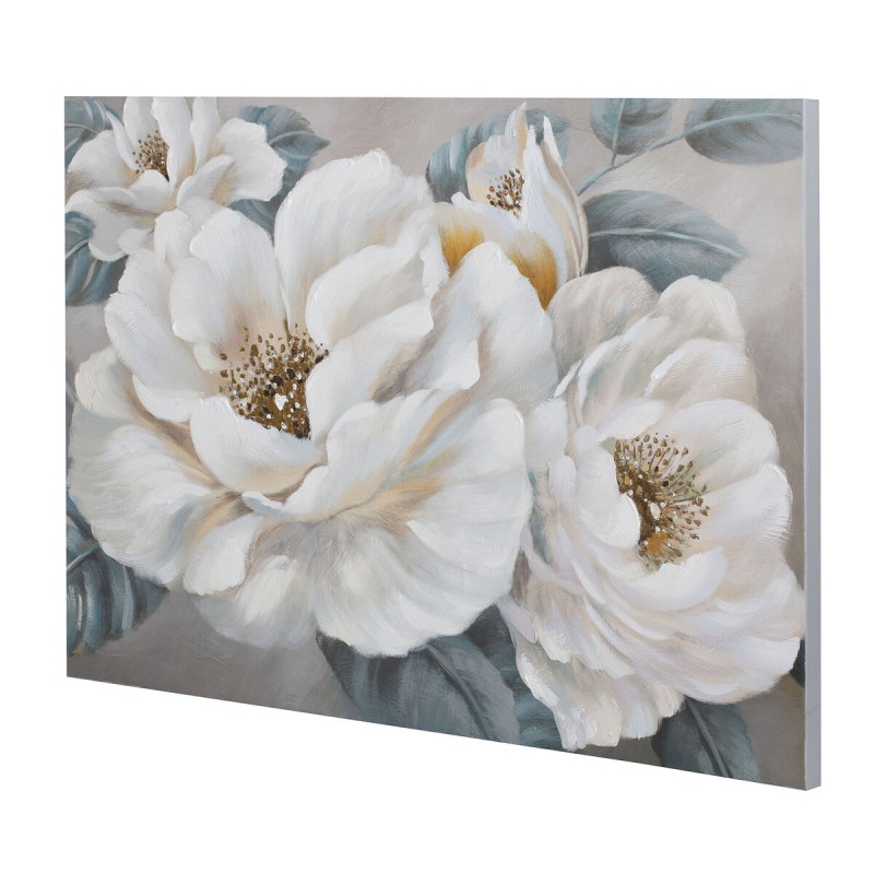 Painting Home ESPRIT Roses Romantic 120 x 3,7 x 80 cm (2 Units)