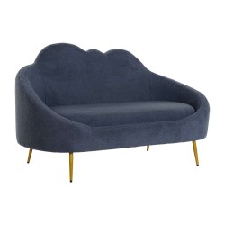 Sofa DKD Home Decor Blau Gold Metall Wolken Scandi 155 x 75 x 92 cm