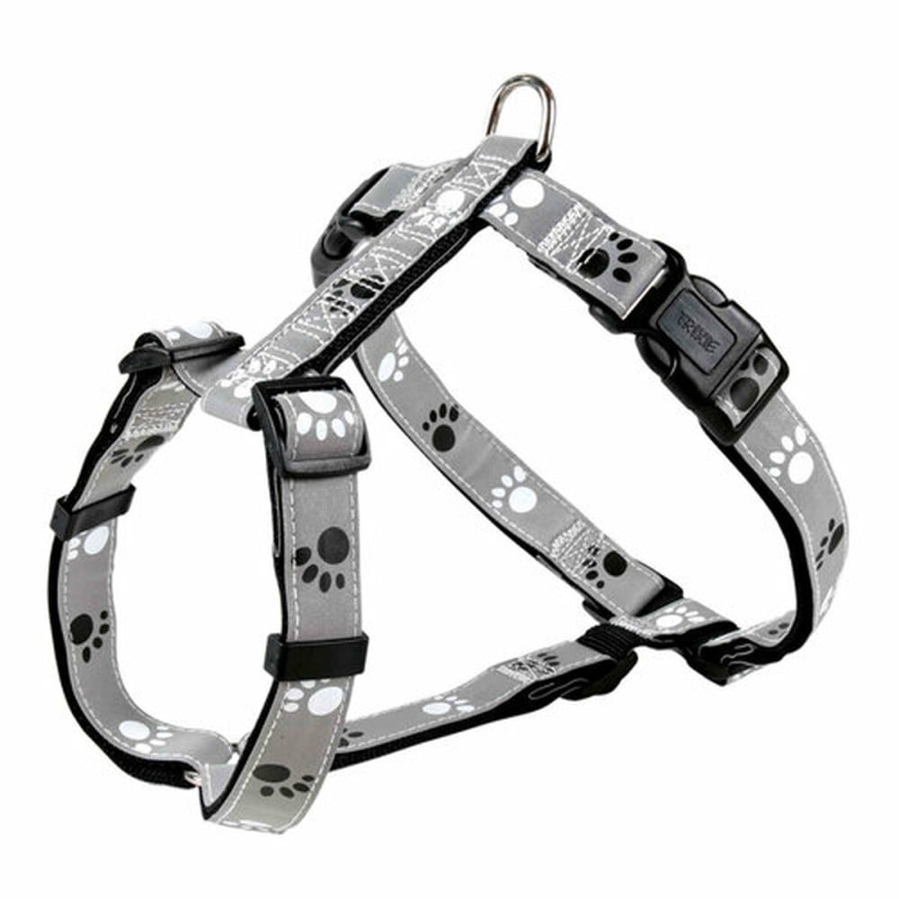 Dog Harness Trixie Silver Reflect Black Grey XS/S