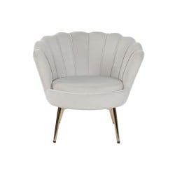 Armchair DKD Home Decor Cream Golden Velvet Metal 85 x 85 x 81 cm