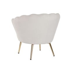 Sitz DKD Home Decor Creme Gold Samt Metall 85 x 85 x 81 cm