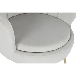 Armchair DKD Home Decor Cream Golden Velvet Metal 85 x 85 x 81 cm