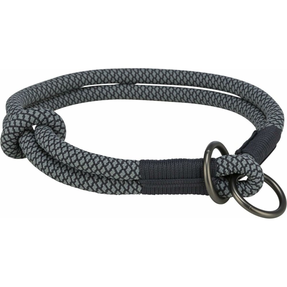 Collier d'entraînement pour chiens Trixie Soft Rope Noir Gris M 45 cm