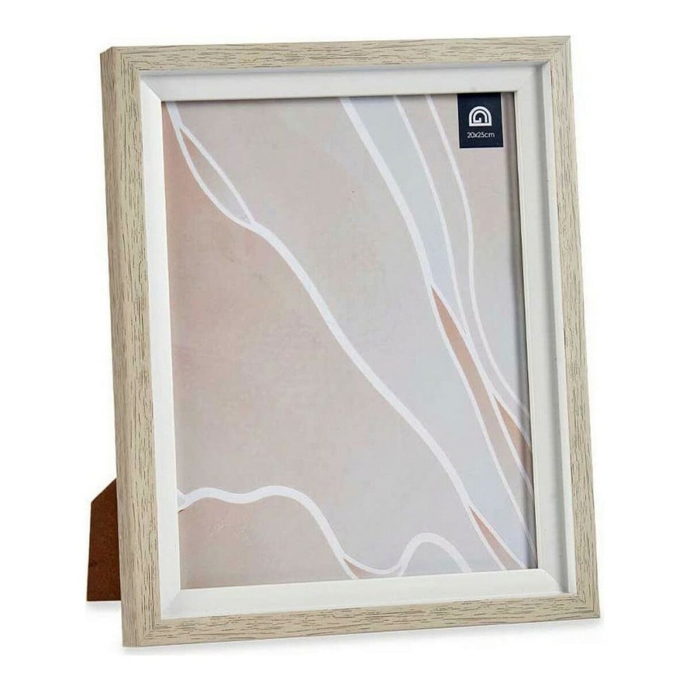 Fotorahmen Braun Weiß 24 x 2 x 29 cm Kristall Beige Kunststoff