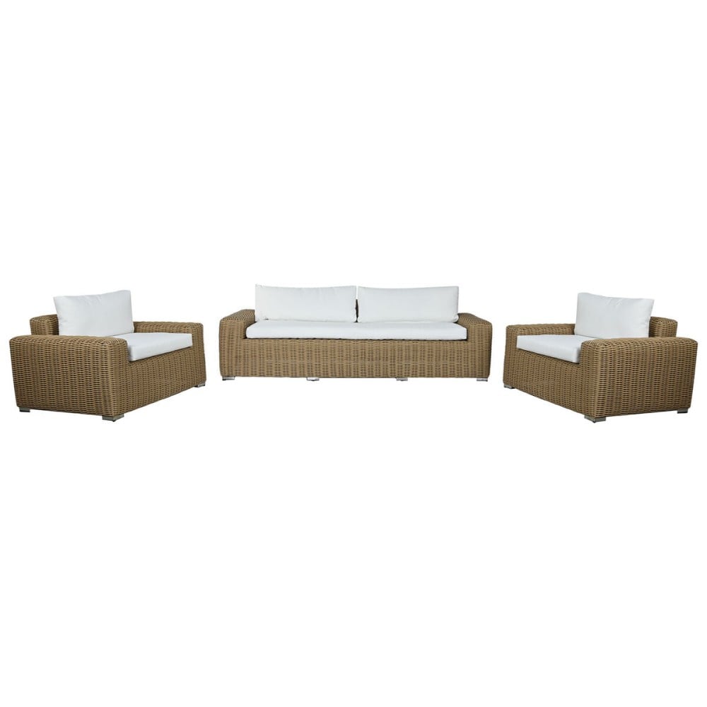 Wohnzimmer Sitzgruppe mit Tisch Home ESPRIT Kristall Synthetischer Rattan 248 x 85 x 80 cm