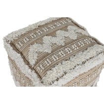 Repose-pied Home ESPRIT Blanc Marron 59 x 59 x 59 cm