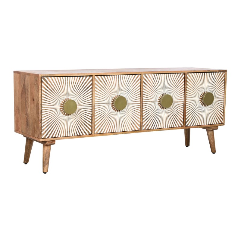 TV furniture Home ESPRIT Golden Natural Wood 145 x 40 x 60 cm