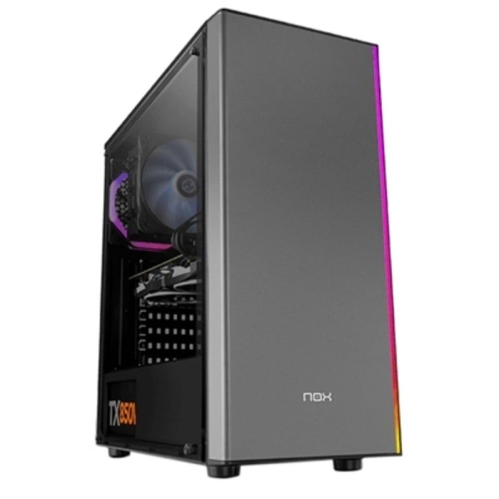 Gehäuse Semitour Mikro ATX / Mini ITX / ATX Nox-Xtreme Infinity Omega RGB Schwarz Grau