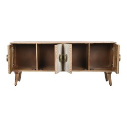 TV furniture Home ESPRIT Golden Natural Wood 145 x 40 x 60 cm