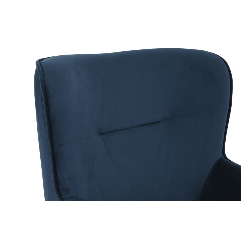 Siège DKD Home Decor Bleu Noir Métal 68 x 76 x 90 cm