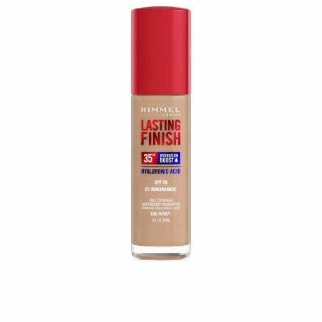 Base de Maquillage Crémeuse Rimmel London Lasting Finish Nº 100 Ivory Spf 20 30 ml