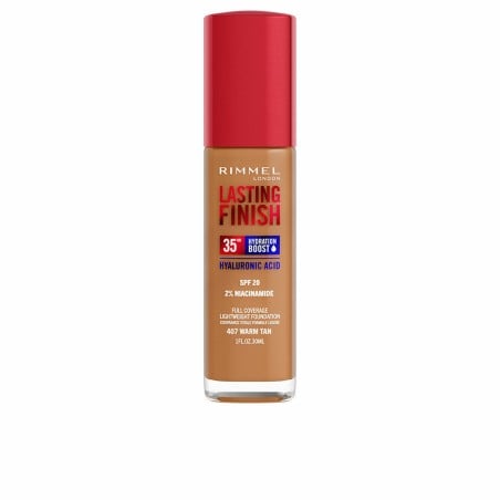 Cremige Make-up Grundierung Rimmel London Lasting Finish Nº 407 Warm Tan Spf 20 30 ml