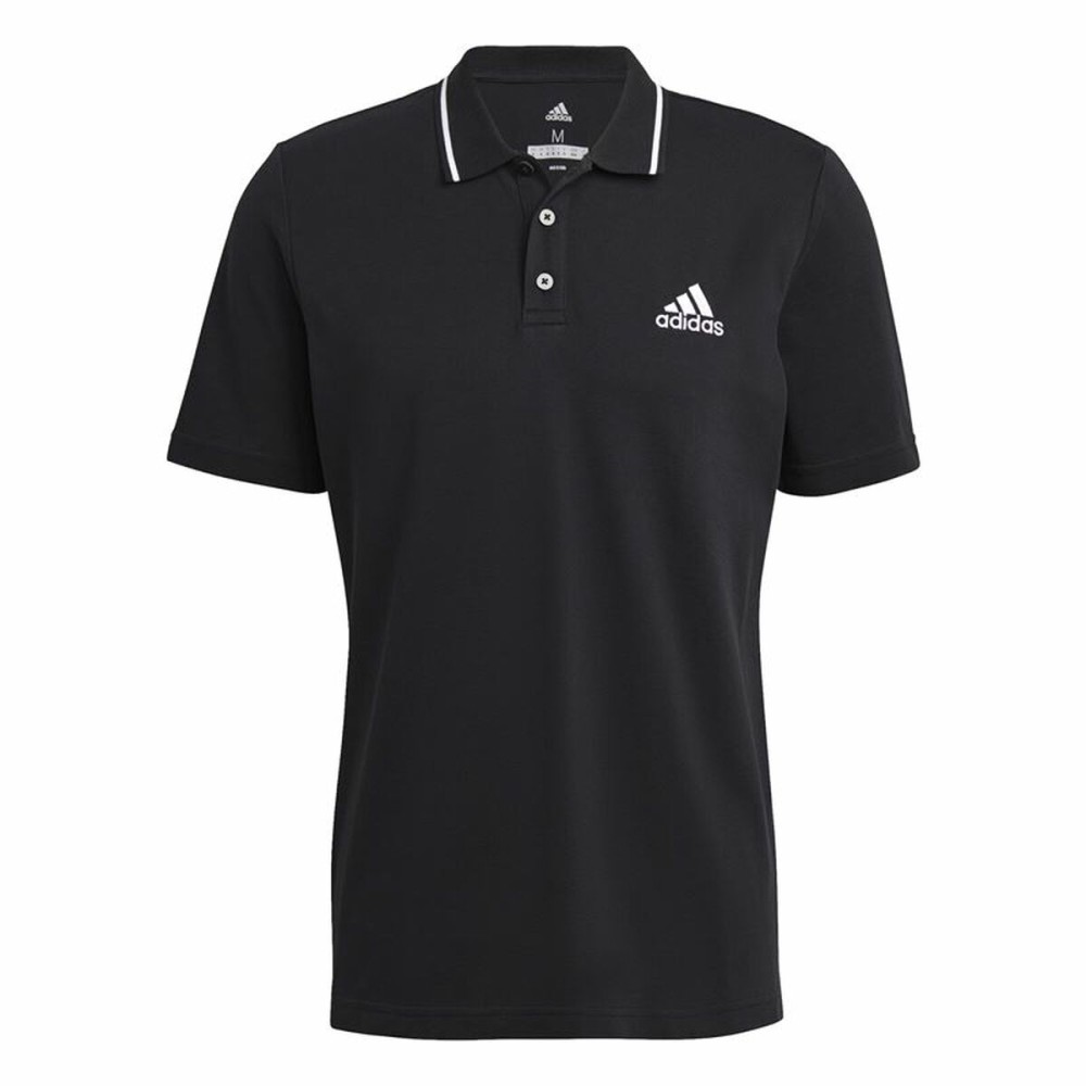 Herren Kurzarm-Poloshirt Adidas Aeroready essentials Schwarz