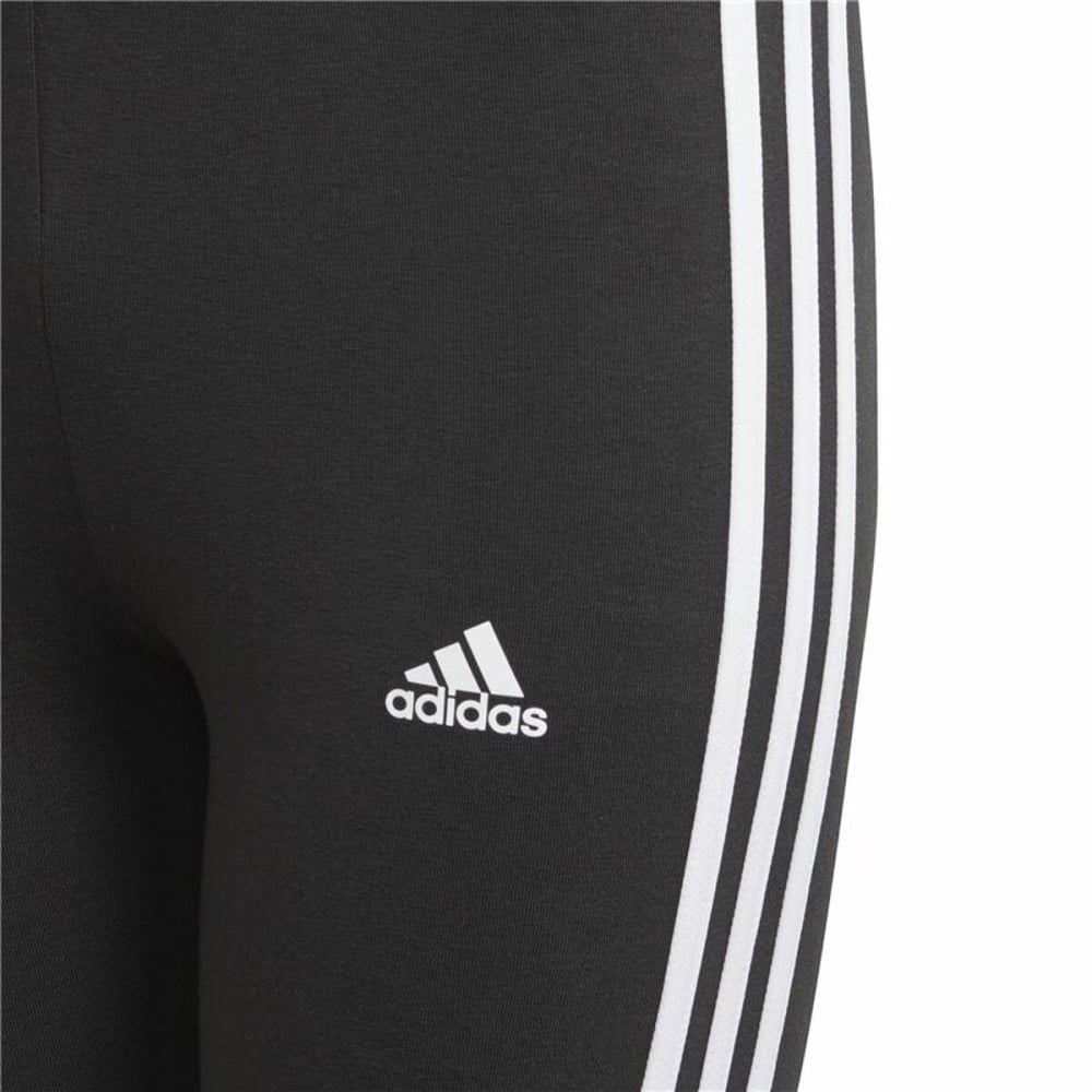 Leggings de Sport pour Enfants Adidas Essentials 3 Stripes Noir