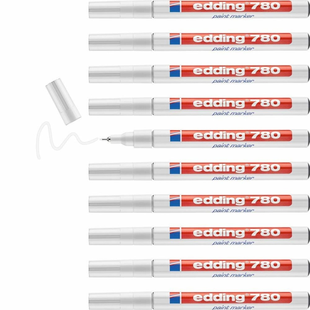 Marqueur permanent Edding 780 Blanc 10 Unités