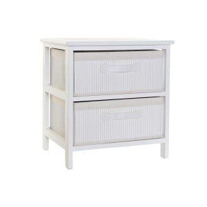 Caisson à Tiroirs DKD Home Decor Blanc Bambou Bois de paulownia 42 x 32 x 45 cm