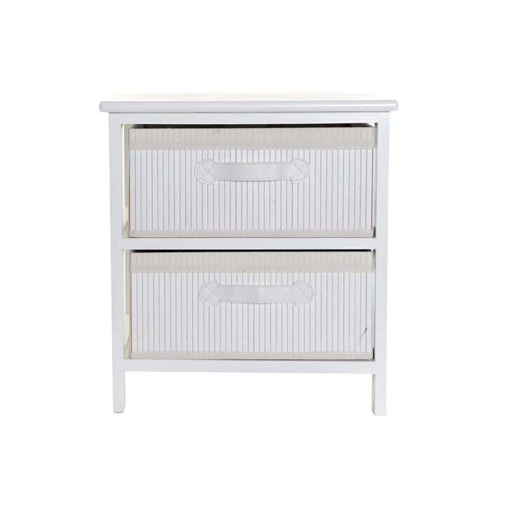 Caisson à Tiroirs DKD Home Decor Blanc Bambou Bois de paulownia 42 x 32 x 45 cm