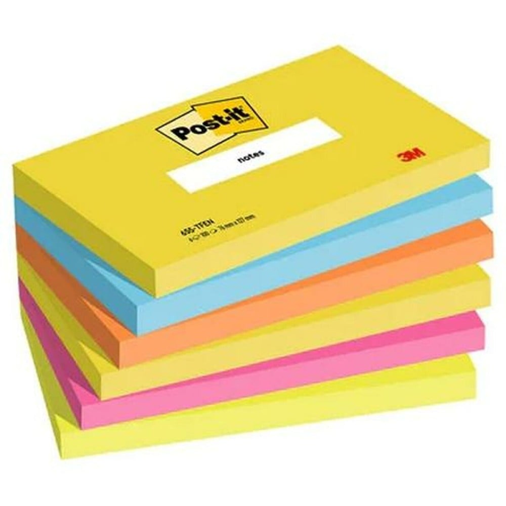 Haftnotizen Post-it ENERGETIC Bunt 7,6 X 12,7 cm 6 Stücke 76 x 127 mm