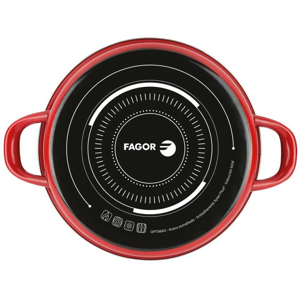 Casserole FAGOR Optimax Rouge Acier émaillé (Ø 18 x 10 cm)