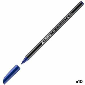 Felt-tip pens Edding 1200 Blue (10 Units)