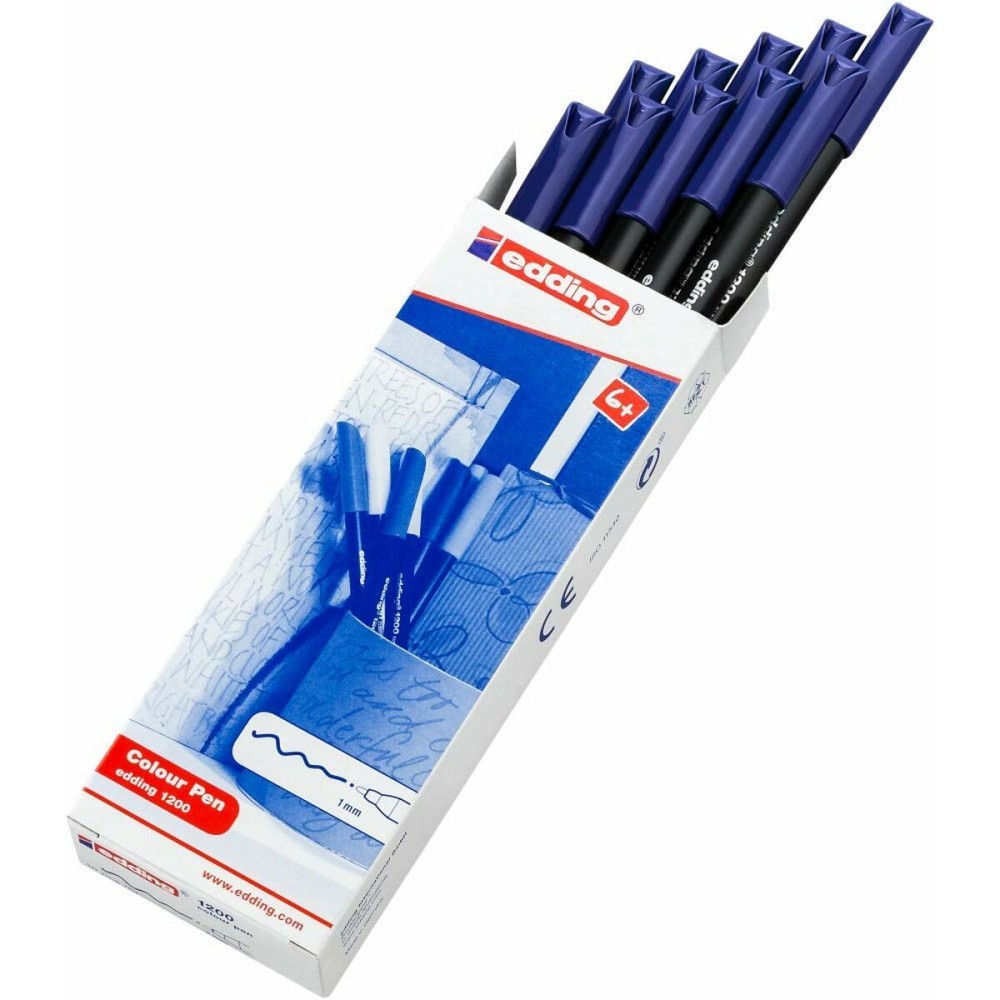 Felt-tip pens Edding 1200 Blue (10 Units)