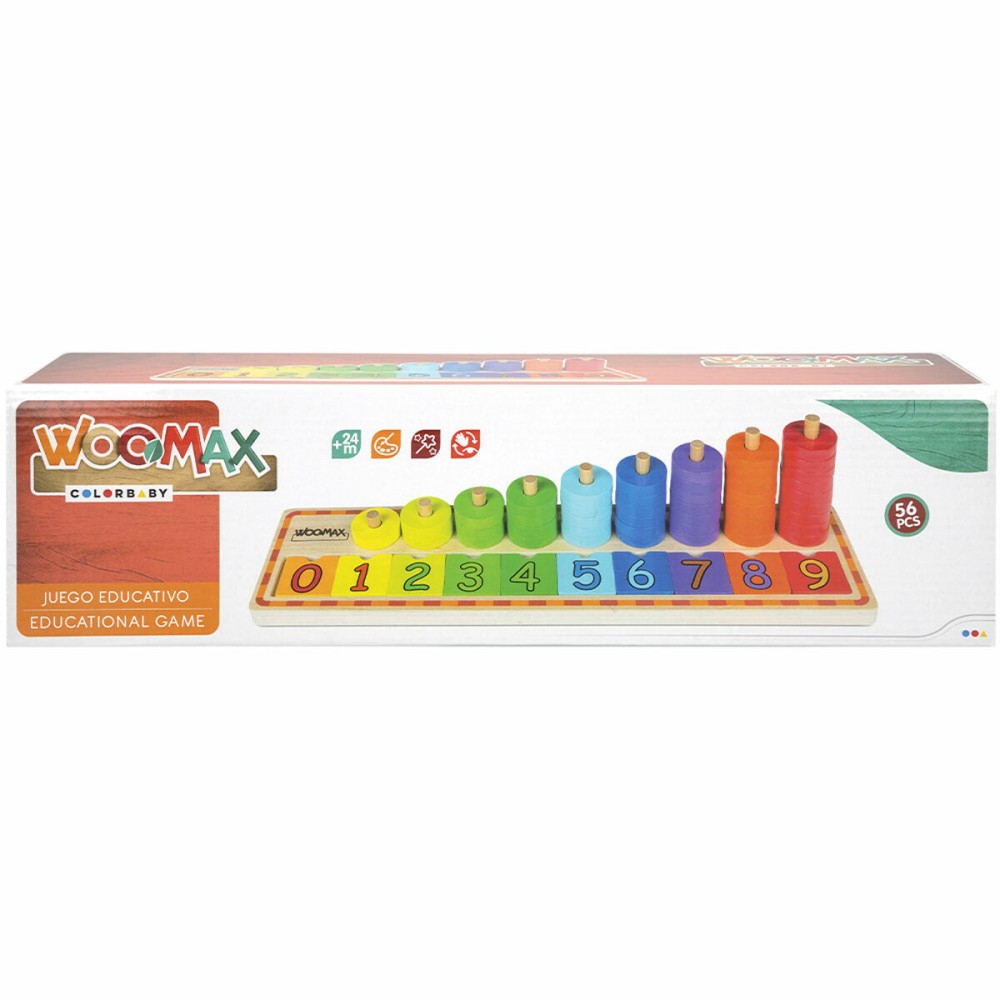 Spiel Kindererziehung Woomax Zahlen 56 Stücke 4 Stück 43 x 11 x 11 cm