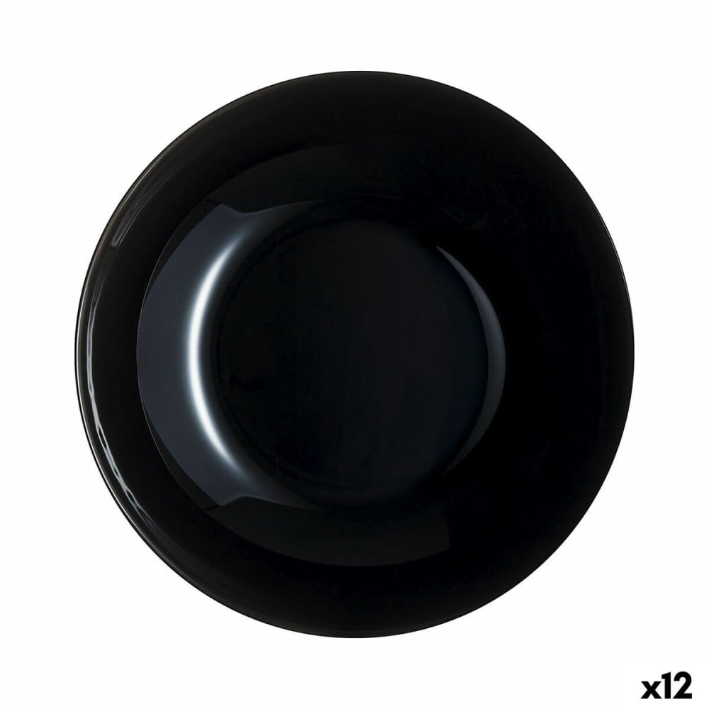 Suppenteller Luminarc Zelie Negro Schwarz Glas Ø 20 cm (12 Stück)