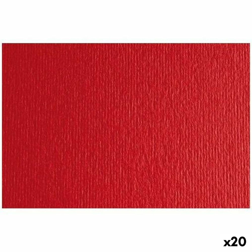 Papier carton Sadipal LR 200 Rouge 50 x 70 cm Texturisée (20 Unités)