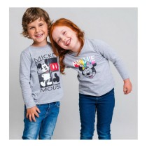 Langarm T-Shirt für Kinder Minnie Mouse Grau