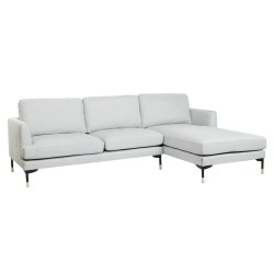 Chaise Longue Sofa DKD Home Decor Light grey Metal 250 x 160 x 85 cm