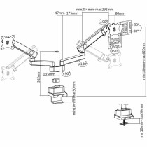 Screen Table Support V7 DMPRO2DTA-3N 17" 32"