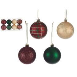 Set of Christmas balls Multicolour 6 cm Plastic (24 Units)