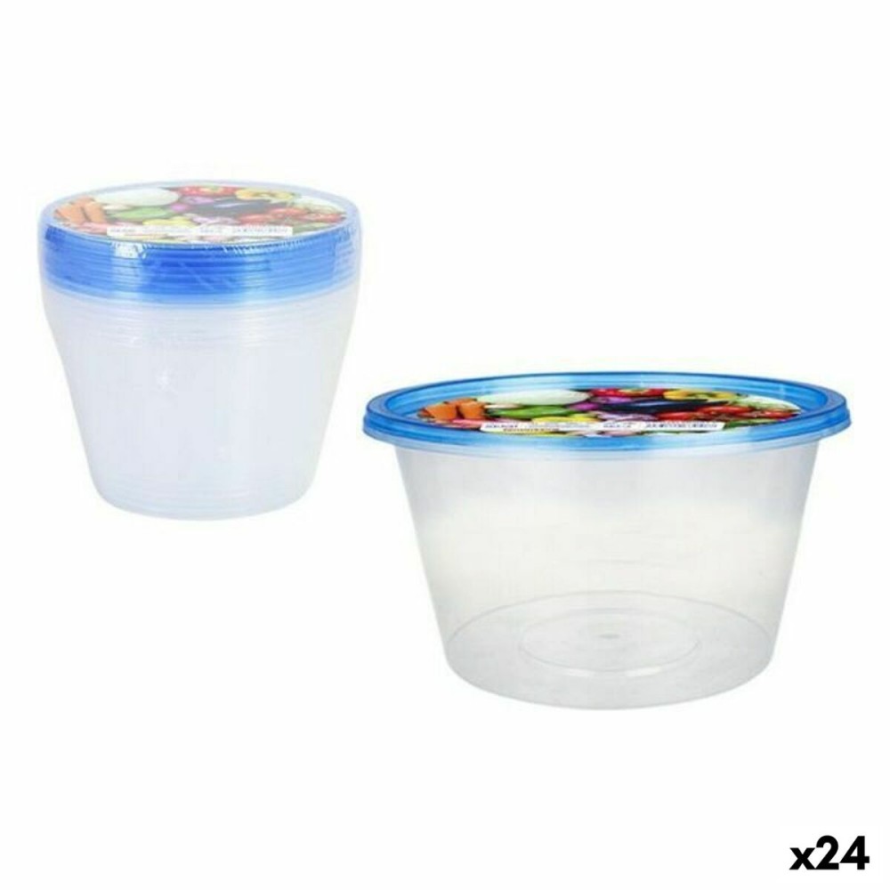 Panier-repas rond avec couvercle Privilege 49791 1 L 7 Pièces (24 Unités)